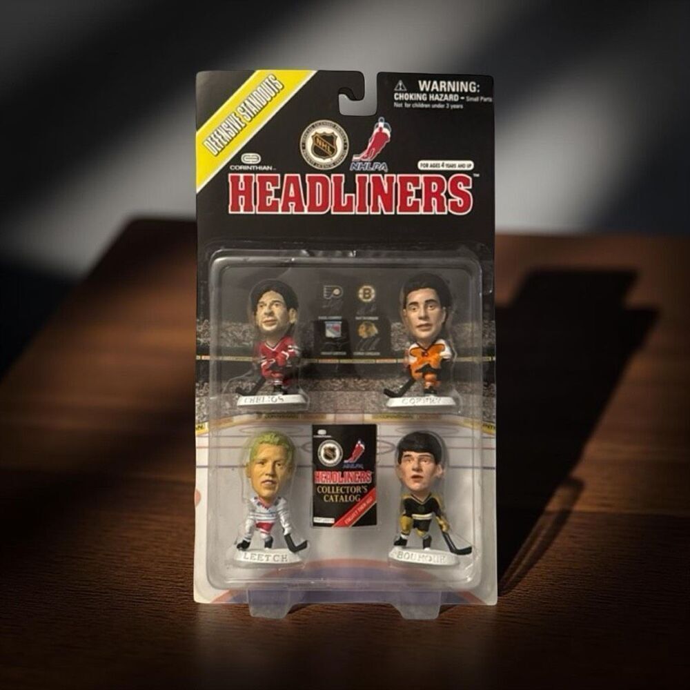 Corinthian NHL Headliners 4 Pack Defenseman Chelios Coffee Bourque Leetch Figure